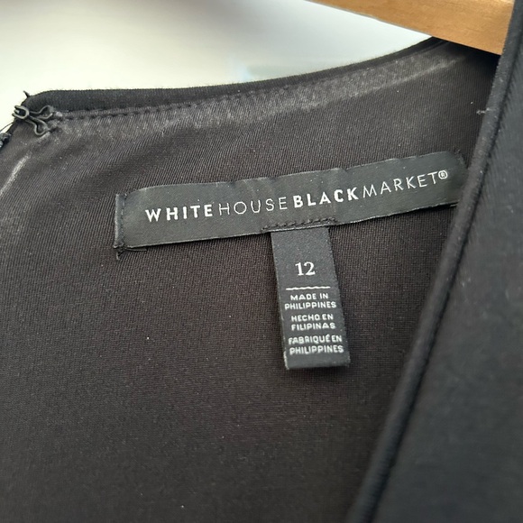White House Black Market black sleeveless dress; Size 12 - Picture 3 of 3